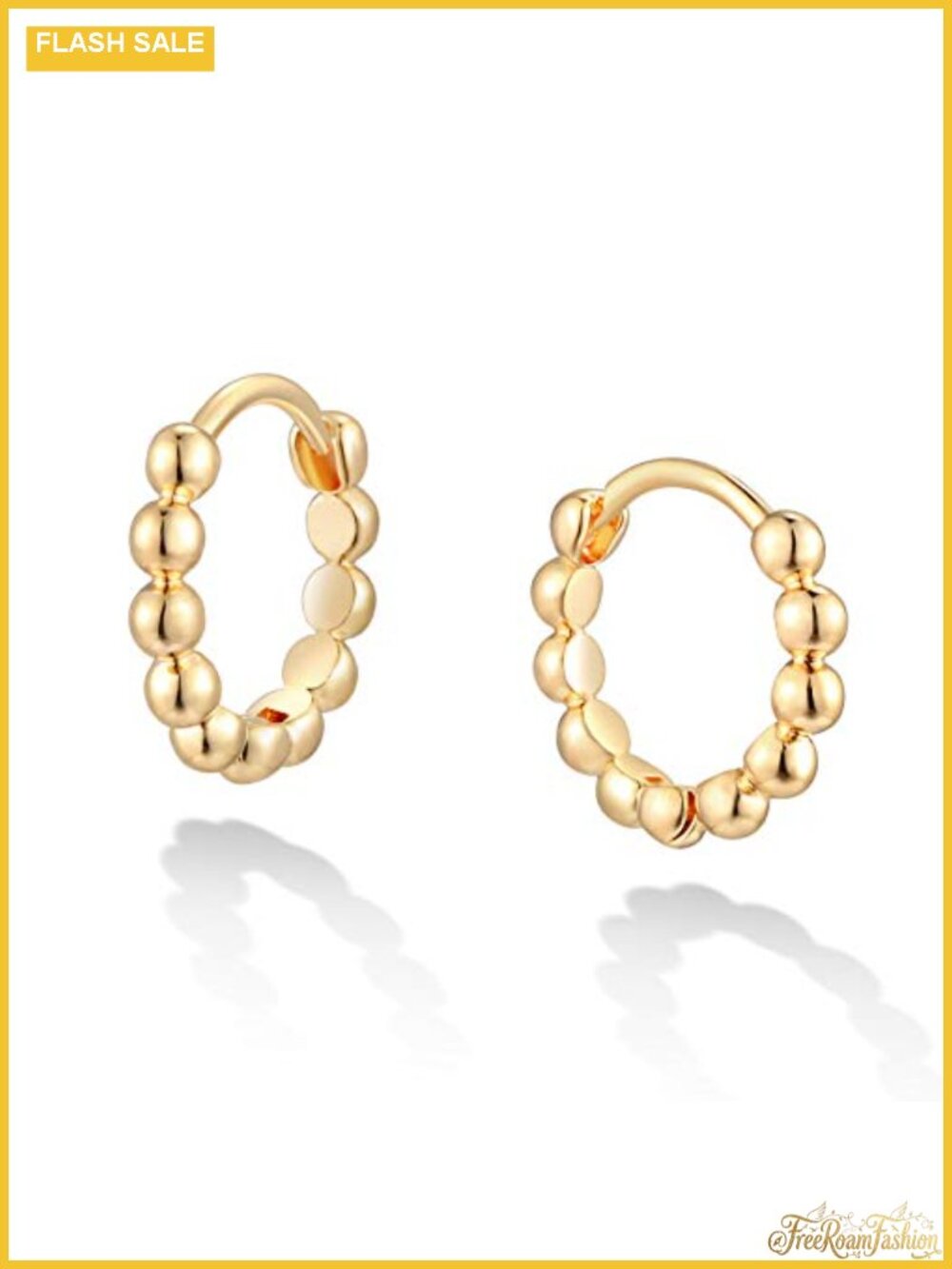 14K Gold Plated Dainty Small Huggie Hoop Earrings Hypoallergenic Gift for Women